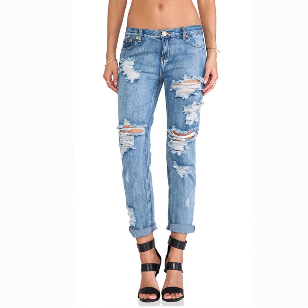 One Teaspoon Awesome Baggies Jeans in Cobain
